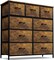 Sorbus Dresser with 9 Drawers - Furniture Storage Chest Tower Unit for Bedroom, Closet, etc - Steel Frame, Wood Top, Fabric Bins